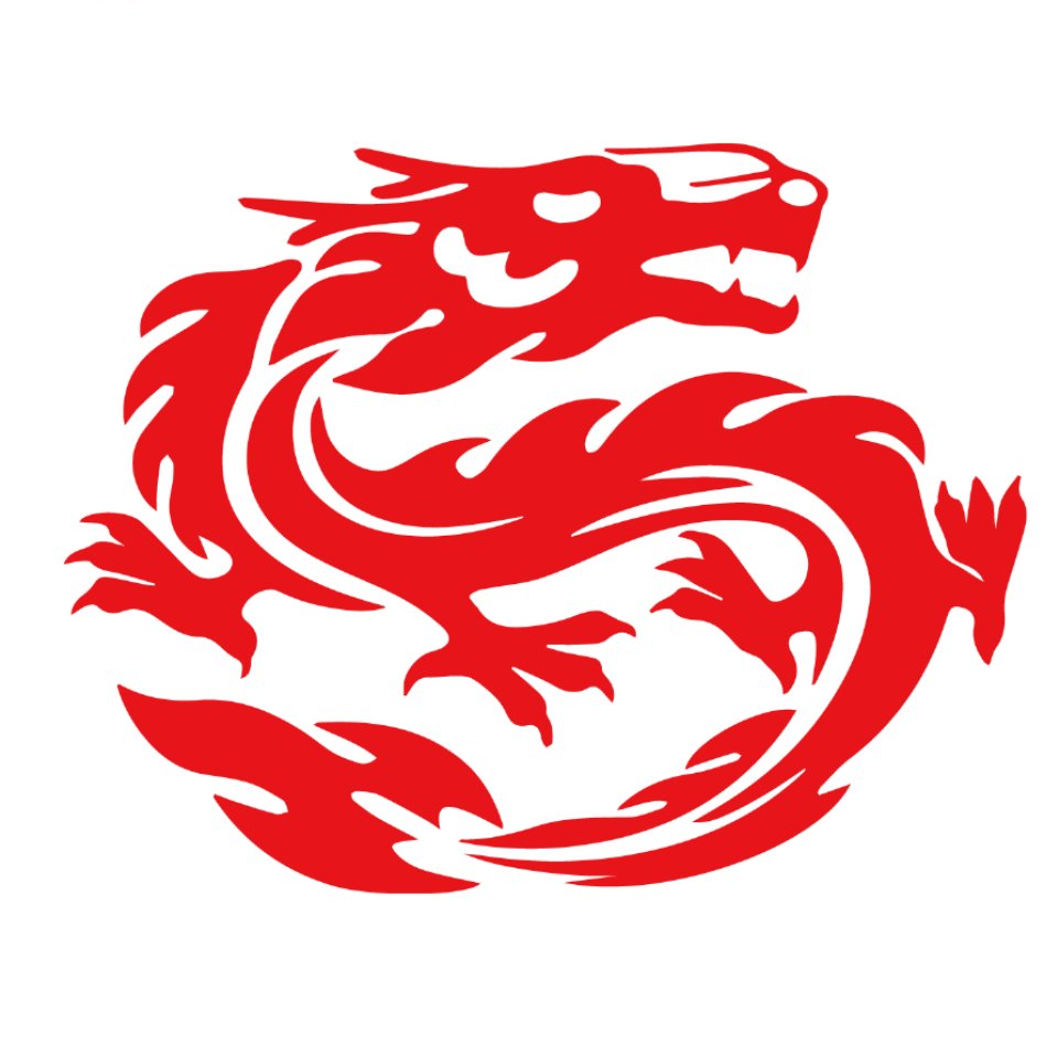河北港龙科技红色龙形标志